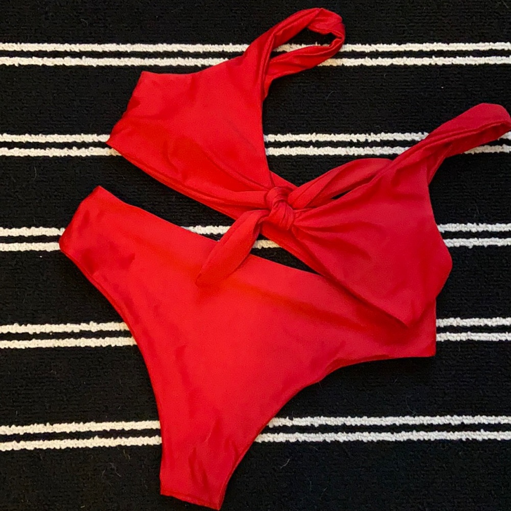 Red SHEIN bikini